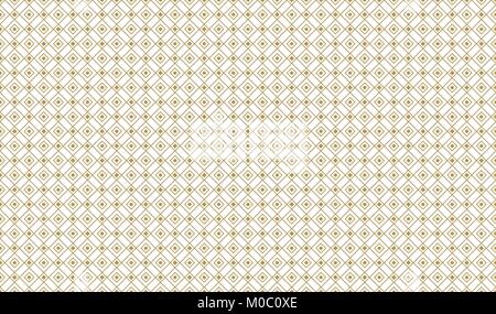 Golden modello geometrico 9v1, aumentata. Seamless Pattern dorato con linee, rombi e cerchi in cornici su sfondo bianco. Si può utilizzare per il confezionamento Illustrazione Vettoriale