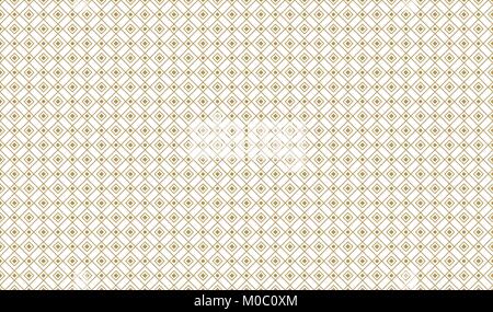 Golden modello geometrico 9v2, aumentata. Seamless Pattern dorato con linee, cerchi e losanghe in cornici su sfondo bianco. Si può utilizzare per il confezionamento Illustrazione Vettoriale