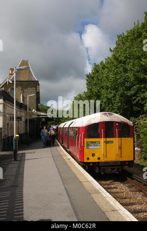 Un'isola la linea di treno sulla isola di Wight Foto Stock