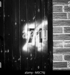 Carbone portelli shed, back-door e cadute di cenere scomparsa della storia sociale del British back lane. Foto Stock