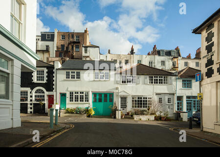 Backstreet a Hove, East Sussex, Inghilterra. Foto Stock