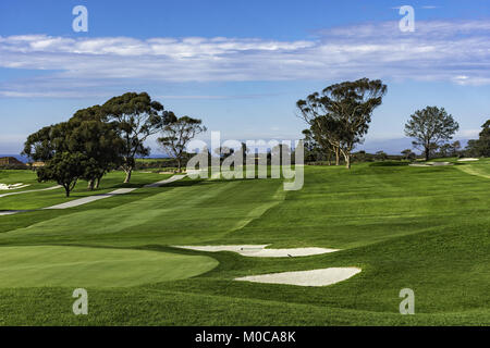 Campo da Golf di Torrey Pines con l'Oceano Pacifico sullo sfondo La Jolla California USA vicino a San Diego Foto Stock