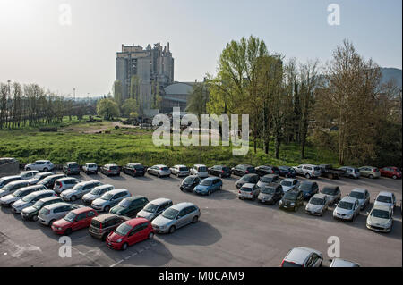 Fabbrica di cemento a Colleferro. Foto Stock