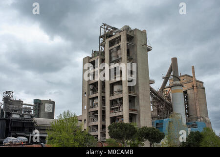 Fabbrica di cemento a Colleferro. Foto Stock