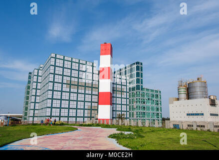 Inceneritore di rifiuti urbani a Hsinchu, Taiwan Foto Stock