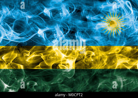 Ruanda bandiera di fumo Foto Stock