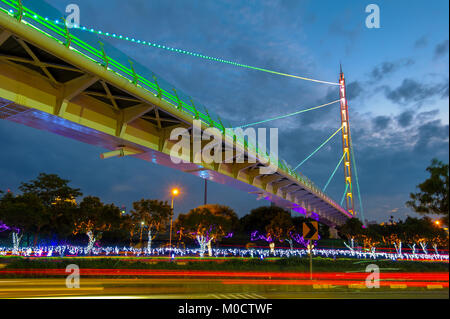 Ponte Cable-Stayed in Chubei, Taiwan Foto Stock