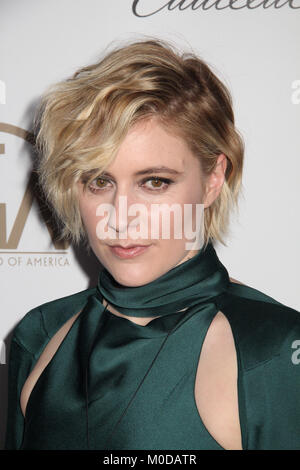 In California, Stati Uniti d'America. Xx gen, 2018. Greta Gerwig 01/20/2018 Il 29 produttori annuale Guild Awards tenutosi presso il Beverly Hilton di Beverly Hills, CA Foto di Izumi Hasegawa / HollywoodNewsWire.co Credito: Hollywood News filo Inc./Alamy Live News Foto Stock