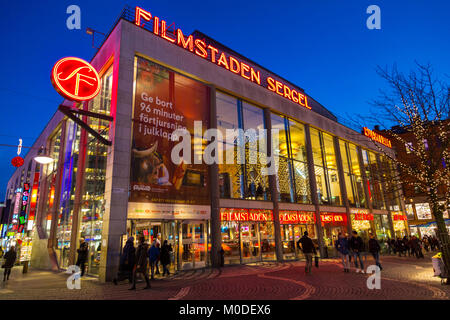 Complesso di Cinema in Hotorget (Filmstaden Sergel) nel centro di Stoccolma, Svezia Foto Stock