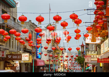 San Fransisco, Apr 17: la storica Chinatown il Apr 17, 2017 a San Francisco, California Foto Stock