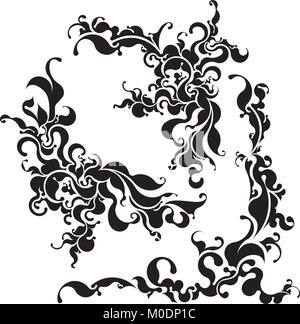 Set di elementi vintage per il vostro design. Illustrazione Vettoriale. Illustrazione Vettoriale