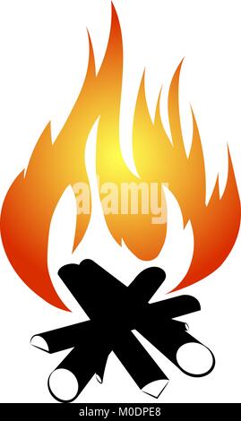 Il falò design Illustrazione Vettoriale