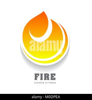 Vettore di fuoco Design modello. Può essere utilizzato per il logo o icona dello sport. Illustrazione Vettoriale