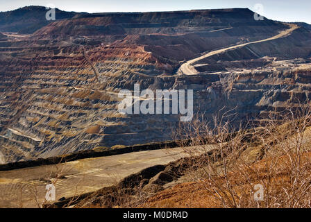 Chino il mio alias Santa Rita miniera, miniera di rame, azionato da Freeport-McMoRan Inc. controllate, vicino a Silver City, Nuovo Messico, STATI UNITI D'AMERICA Foto Stock