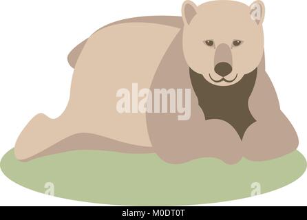 Bear illustrazione vettoriale piana di stile Illustrazione Vettoriale