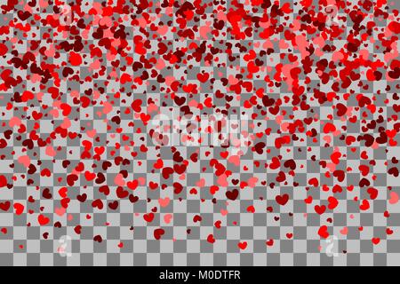 Caduta casuale il giorno di San Valentino cuore Illustrazione Vettoriale