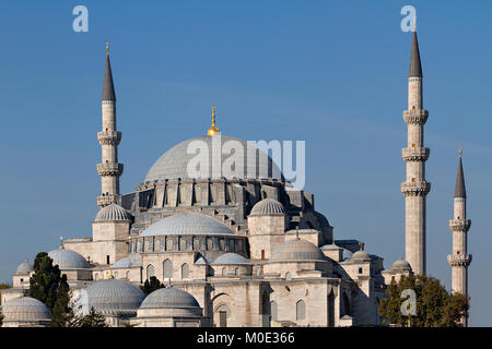 La Moschea di Suleymaniye ad Istanbul in Turchia. Foto Stock