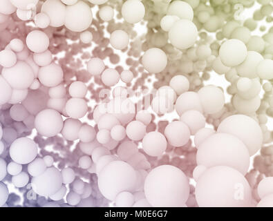 Abstract white 3d sfere - -cluster di celle Foto Stock