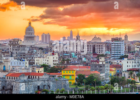 L'Avana, Cuba skyline del centro. Foto Stock