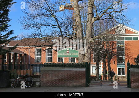 Royal Grammar School, High Street, Guildford, Surrey, Inghilterra, Gran Bretagna, Regno Unito, Gran Bretagna, Europa Foto Stock