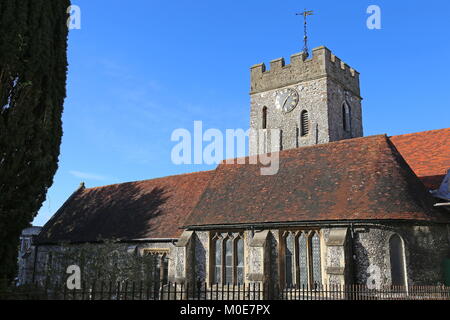 Chiesa di Santa Maria, Quarry Street, Guildford, Surrey, Inghilterra, Gran Bretagna, Regno Unito, Gran Bretagna, Europa Foto Stock