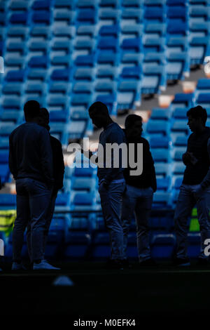 Madrid, Spagna. Xxi gen, 2018. prima della partita. La Liga match tra Real Madrid vs Deportivo de la Coruña al Santiago Bernabeu Stadium in Madrid, Spagna, 21 gennaio, 2018. Credito: Gtres Información más Comuniación on line, S.L./Alamy Live News Credito: Gtres Información más Comuniación on line,S.L./Alamy Live News Foto Stock