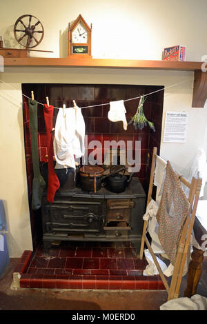 Visualizzare in cucina a Wycombe Museum, Buckinghamshire Foto Stock