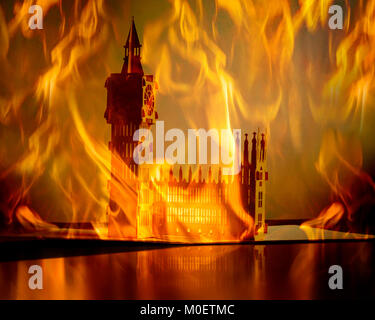 Concetto PHOTGRAPHY: Londra sta bruciando Foto Stock