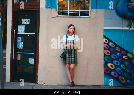 Lady Bird è un 2017 American commedia-dramma film scritto e diretto da Greta Gerwig e interpretato da Saoirse Ronan, Laurie Metcalf, Tracy Letts, Lucas siepi, Timothée Chalamet, Beanie Feldstein, Stephen McKinley Henderson e Lois Smith. Questa fotografia è per il solo uso editoriale ed è il copyright del film company e/o il fotografo assegnato dal film o società di produzione e può essere riprodotto solo da pubblicazioni in congiunzione con la promozione del film di cui sopra. Un credito per il film company è richiesto. Il fotografo deve anche essere accreditato quando noto. Foto Stock