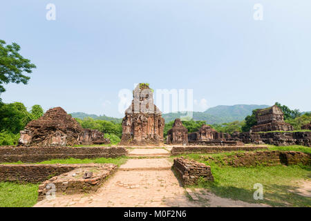 Cham rovine di templi, gruppo B, mio figlio, vicino a Hoi An, Vietnam Foto Stock