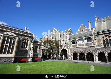 Christchurch Arts Centre - punto di riferimento a Christchurch, Nuova Zelanda. Foto Stock