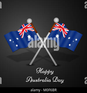 Illustrazione degli elementi dell'Australia Day background Foto Stock