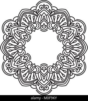 Insolito, esagonale, telaio in pizzo, elemento decorativo con posto vuoto per il tuo testo. Illustrazione Vettoriale. Illustrazione Vettoriale