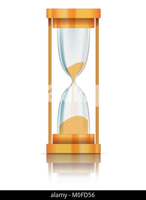 Clessidra con la riflessione. Illustrazione Vettoriale Illustrazione Vettoriale