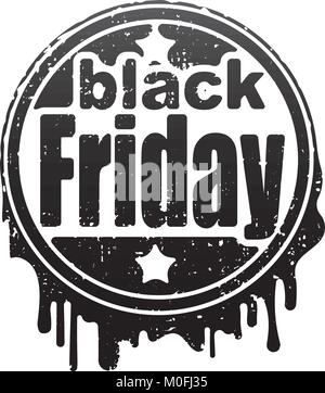 Venerdì nero timbro di gomma Illustrazione Vettoriale