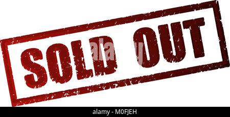 Esaurito il timbro di gomma Illustrazione Vettoriale
