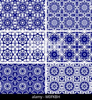 Set di 6 modelli senza giunture Illustrazione Vettoriale