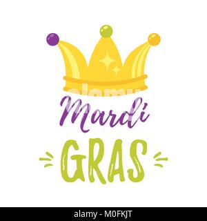 Mardi Gras biglietto di auguri Illustrazione Vettoriale