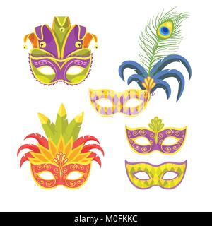 Mardi Gras colorata maschera di vacanza Illustrazione Vettoriale