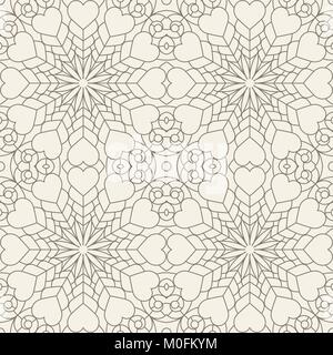 Abstract vettore pizzo seamless disegno geometrico in bella luce giallo e marrone Illustrazione Vettoriale