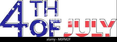 USA IL GIORNO di INDIPENDENZA illustrazione. American 4 Luglio il vettore della scheda Messaggi di saluto e la progettazione di poster Illustrazione Vettoriale