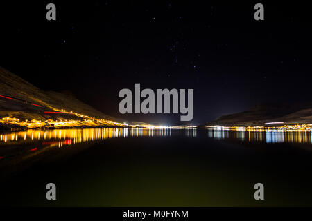 Notte invernale nel Nord Atlantico Foto Stock