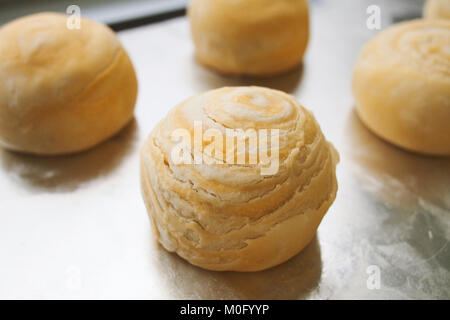 Stile di suzhou mooncake mangiato cinese durante il festival di metà autunno Foto Stock