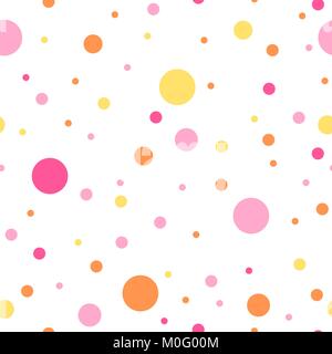 La Polka Dots seamless texture - vettore semplice sfondo. Illustrazione Vettoriale