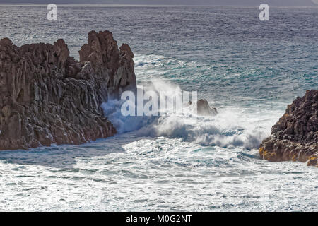 Porto di El Pris villaggio di pescatori, Tenerife, Spagna Foto Stock