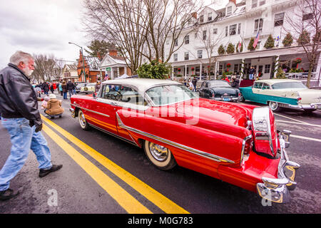 Main Street a Natale   Stockbridge, Massachusetts, STATI UNITI D'AMERICA Foto Stock