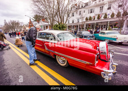 Main Street a Natale   Stockbridge, Massachusetts, STATI UNITI D'AMERICA Foto Stock