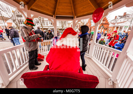 Main Street a Natale   Stockbridge, Massachusetts, STATI UNITI D'AMERICA Foto Stock