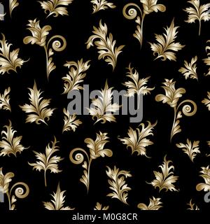 Seamless motivo floreale. Semplice fiore su sfondo bianco. Vettore Illustrazione Vettoriale