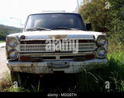 Nissan Junior petroliera pick-up,a Corfù, Grecia Foto Stock